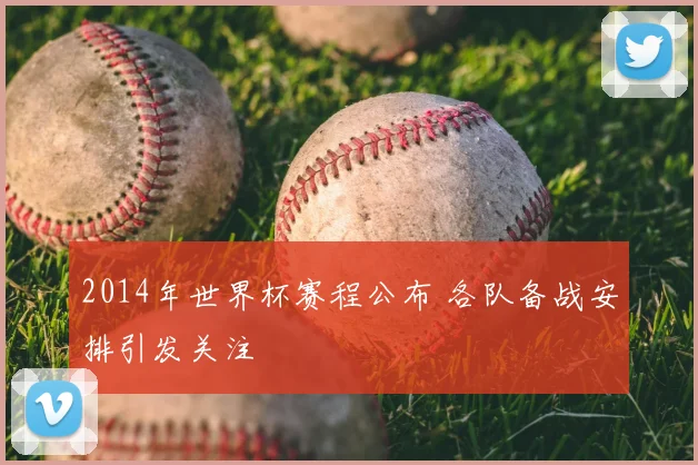 2014年世界杯赛程公布 各队备战安排引发关注